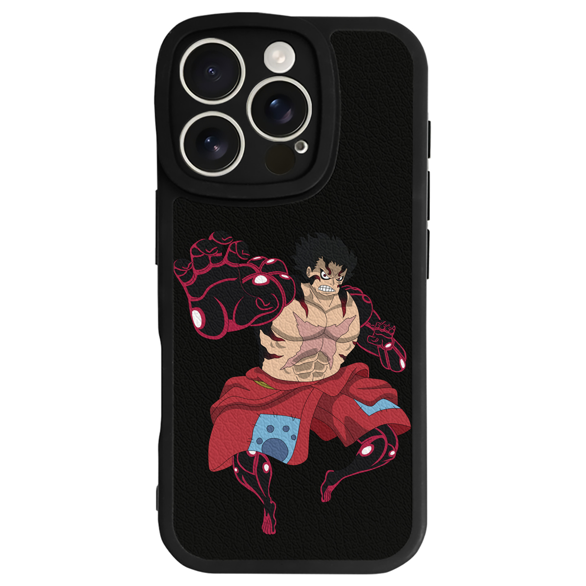 （画像用） ワンピース モンキー・D・ルフィ ONE PIECE Monkey D. Luffy 【iPhone 16シリーズ対応】シリコンスマホケース（レザー調） 材質：シリコン